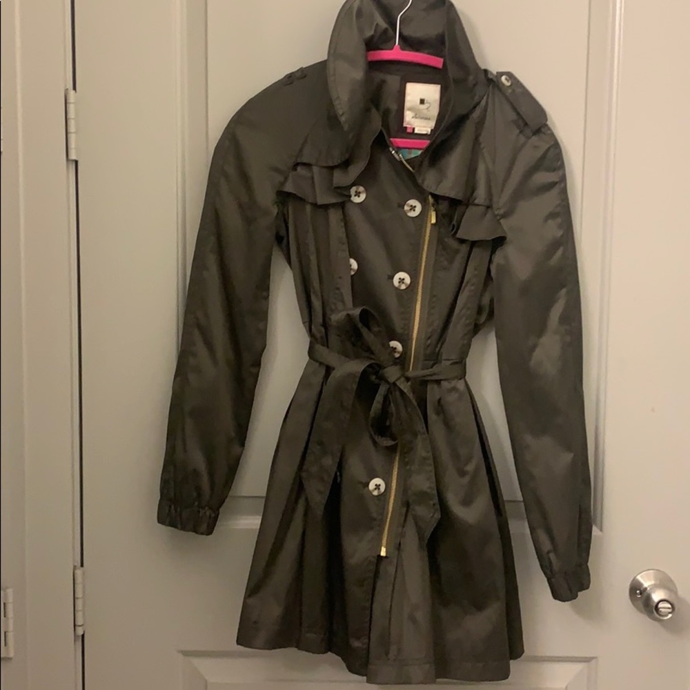 Dark brown trench coat!